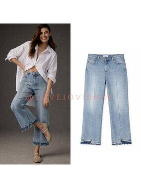Jeans | 3x1 NYC Hepburn Released Hem Wide Leg | 13.5" High Rise 27" Inseam | 34